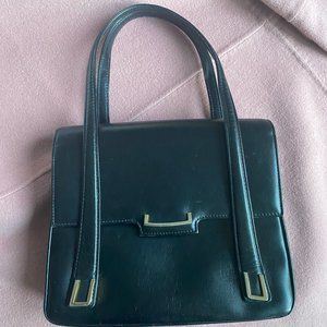 Comtesse Black Leather Vintage Bag - 1960s